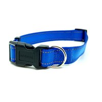 Nobleza nylonový obojok s reflexným šitím 2,5 x 40 - 60 cm modrý